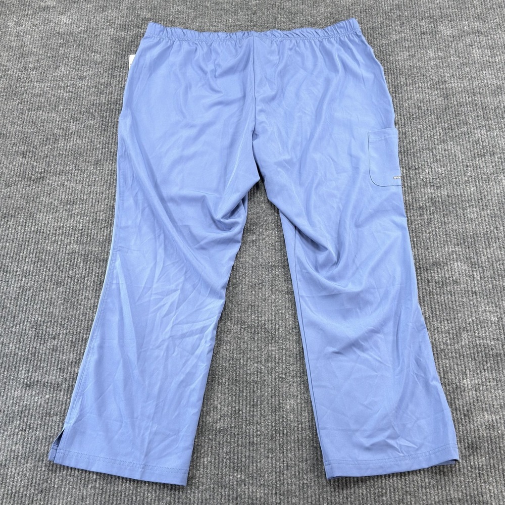 Skechers Reliance Cargo Scrub Pants Womens 3XL Ciel Blue Drawstring Stretch - Picture 7 of 13